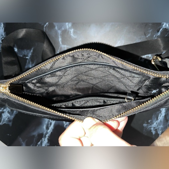 MICHAEL KORS Handbag Jet Set Nylon Black Gabardine Messenger Crossbody AUTHENTIC - Picture 10 of 10